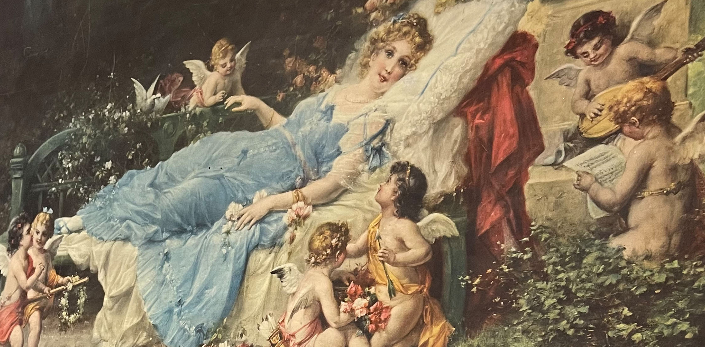 Gemälde zeigt Diana und kleine Engel